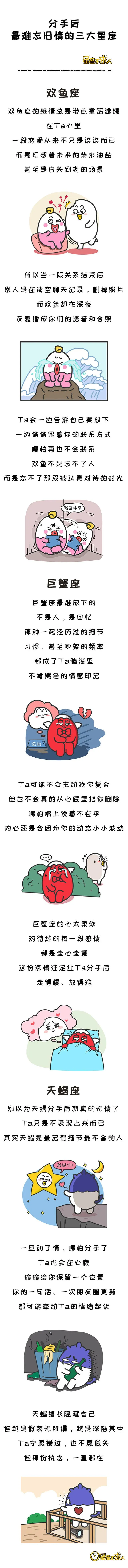 分手後最難忘舊情的三大星座